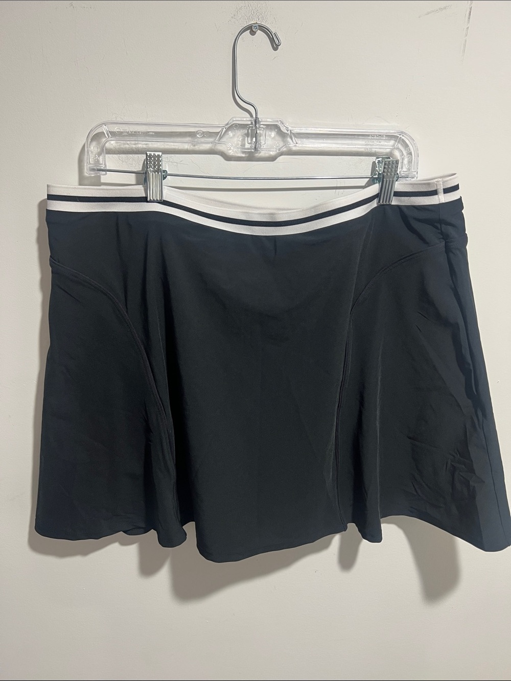 Under Armour Black Athletic Skirt with White-Trim Waistband